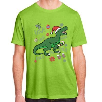 Dinosaur Singing Christmas Carol Adult ChromaSoft Performance T-Shirt