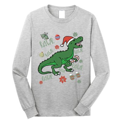 Dinosaur Singing Christmas Carol Long Sleeve Shirt