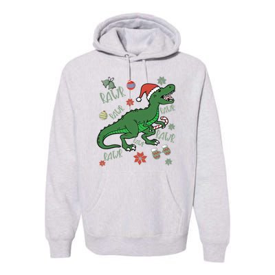 Dinosaur Singing Christmas Carol Premium Hoodie