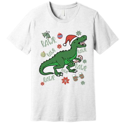 Dinosaur Singing Christmas Carol Premium T-Shirt