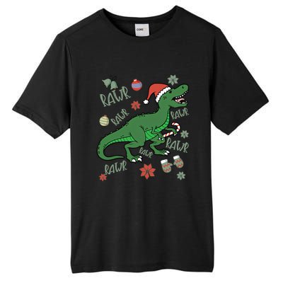 Dinosaur Singing Christmas Carol Tall Fusion ChromaSoft Performance T-Shirt