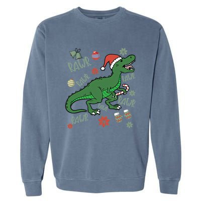 Dinosaur Singing Christmas Carol Garment-Dyed Sweatshirt