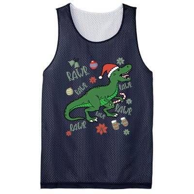 Dinosaur Singing Christmas Carol Mesh Reversible Basketball Jersey Tank