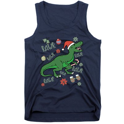 Dinosaur Singing Christmas Carol Tank Top