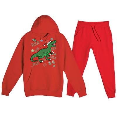 Dinosaur Singing Christmas Carol Premium Hooded Sweatsuit Set