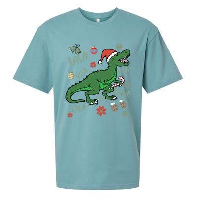 Dinosaur Singing Christmas Carol Sueded Cloud Jersey T-Shirt