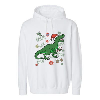 Dinosaur Singing Christmas Carol Garment-Dyed Fleece Hoodie