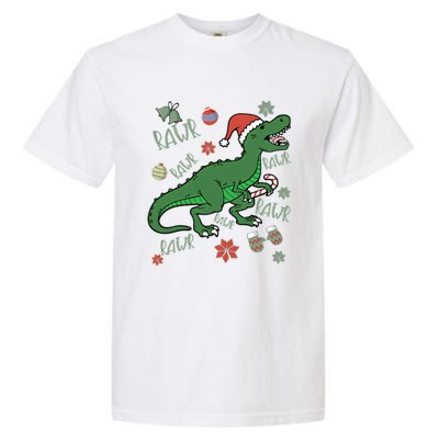 Dinosaur Singing Christmas Carol Garment-Dyed Heavyweight T-Shirt