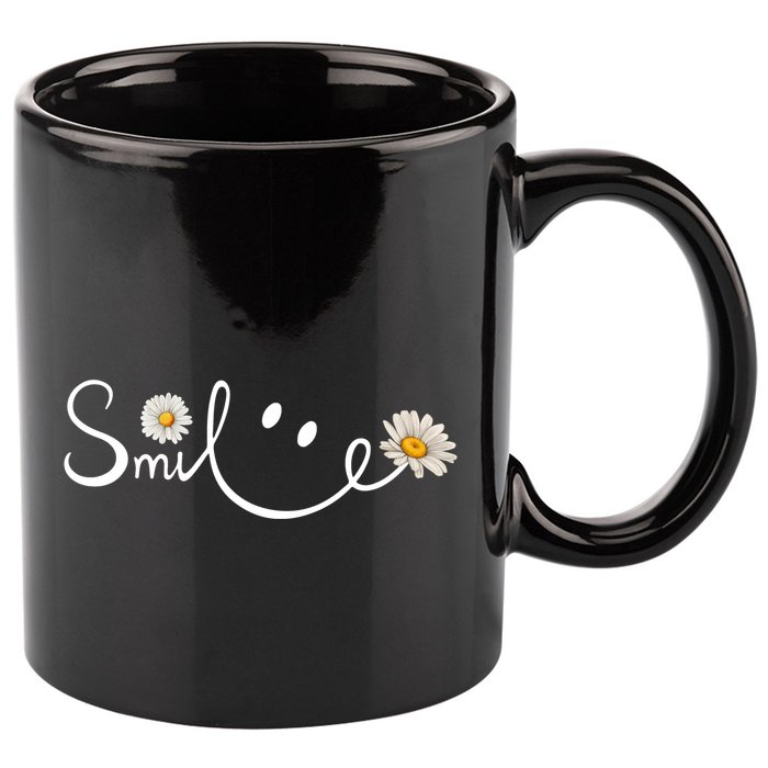 Daisy Smile Cute Gift 11oz C Handle Ceramic Mug