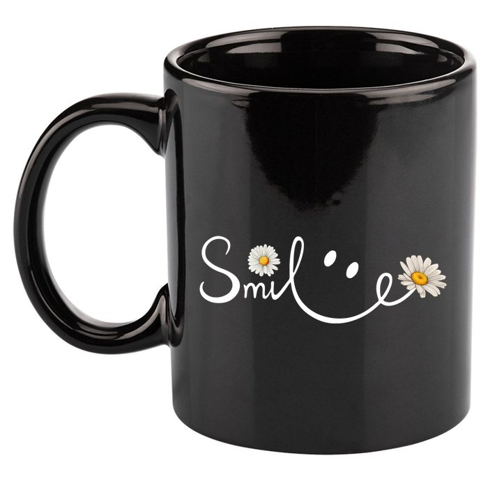 Daisy Smile Cute Gift 11oz C Handle Ceramic Mug