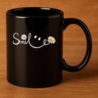 Daisy Smile Cute Gift 11oz C Handle Ceramic Mug