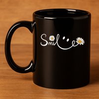 Daisy Smile Cute Gift 11oz C Handle Ceramic Mug