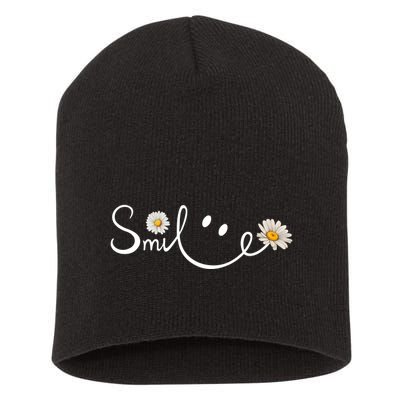 Daisy Smile Cute Gift Short Acrylic Beanie