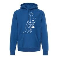 Dino Scientist Cool Crazy Chemistry Lab College University Gift Premium Hoodie