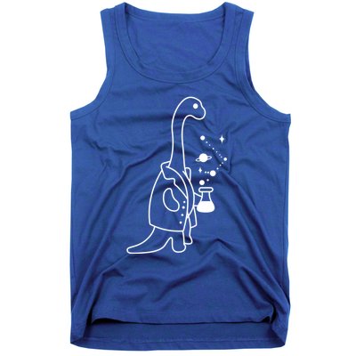 Dino Scientist Cool Crazy Chemistry Lab College University Gift Tank Top