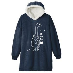 Dino Scientist Cool Crazy Chemistry Lab College University Gift Hooded Wearable Blanket