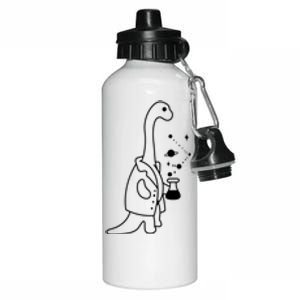 Dino Scientist Cool Crazy Chemistry Lab College University Gift Aluminum Water Bottle