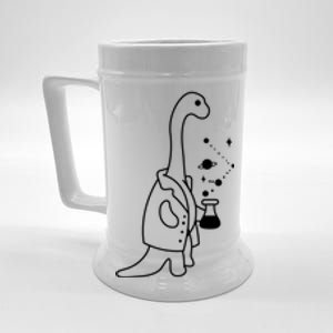 Dino Scientist Cool Crazy Chemistry Lab College University Gift Beer Stein