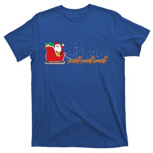 Dachshund Santa Christmas Sleigh Funny Dachshund Xmas Gift T-Shirt