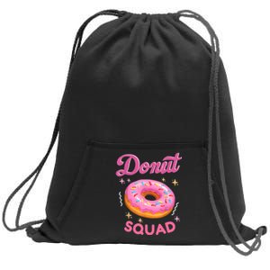 Donut Squad Cute Donut Sprinkle Lover Birthday Girl Party Sweatshirt Cinch Pack Bag