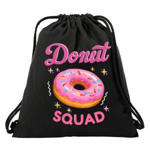 Donut Squad Cute Donut Sprinkle Lover Birthday Girl Party Drawstring Bag