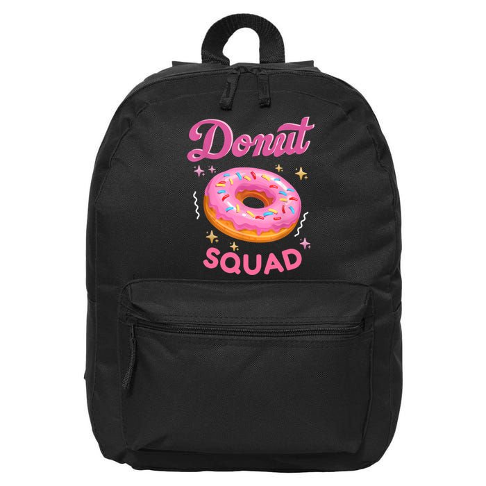 Donut Squad Cute Donut Sprinkle Lover Birthday Girl Party 16 in Basic Backpack