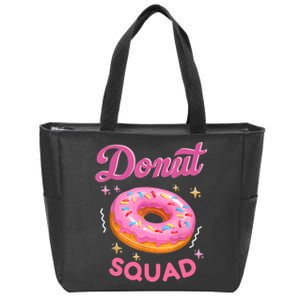 Donut Squad Cute Donut Sprinkle Lover Birthday Girl Party Zip Tote Bag