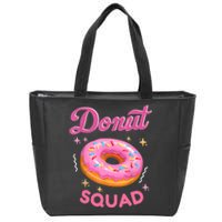 Donut Squad Cute Donut Sprinkle Lover Birthday Girl Party Zip Tote Bag