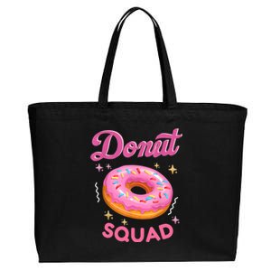 Donut Squad Cute Donut Sprinkle Lover Birthday Girl Party Cotton Canvas Jumbo Tote