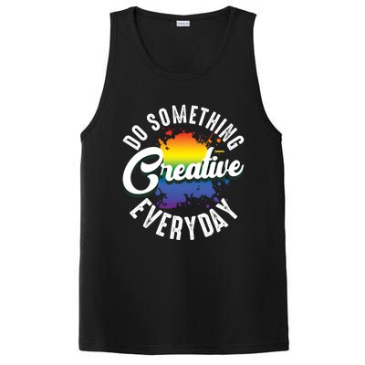 Do Something Creative Every Day Paint Splatter Creativity Gift PosiCharge Competitor Tank