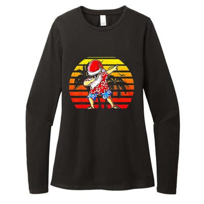 Dabbing Santa Christmas In July Hawaiian Xmas Dab Womens CVC Long Sleeve Shirt