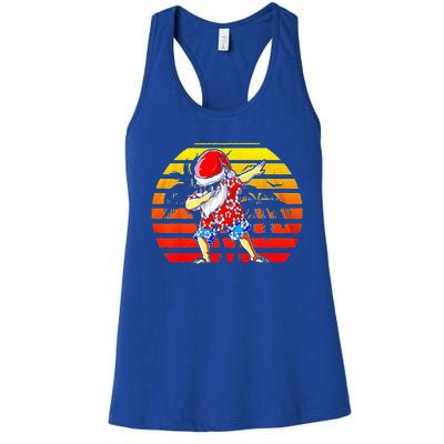 Dabbing Santa Christmas In July Hawaiian Xmas Dab Women's Racerback Tank