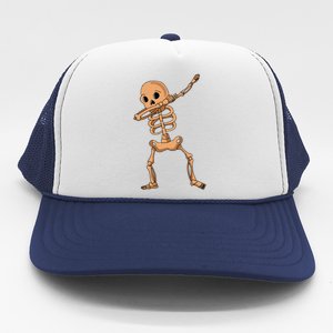 Dabbing Skeleton! Cool / Scary Halloween Skele Dab Dance Gift Trucker Hat