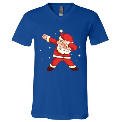 Dabbing Santa Christmas Gift Cute Gift V-Neck T-Shirt