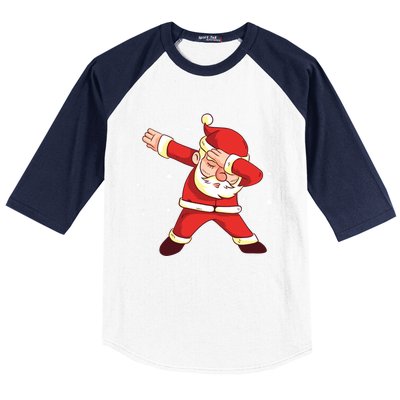 Dabbing Santa Christmas Gift Cute Gift Baseball Sleeve Shirt