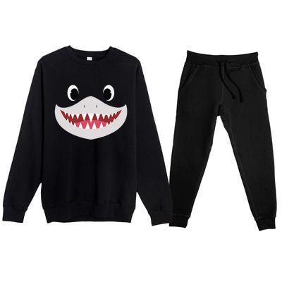 DIY Shark Costume Halloween Easy DIY Shark Premium Crewneck Sweatsuit Set