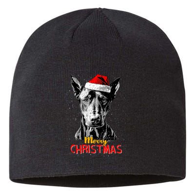 Doberman Santa Claus Hat Merry Christmas Dog Xmas Dogs Sustainable Beanie