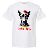 Doberman Santa Claus Hat Merry Christmas Dog Xmas Dogs Garment-Dyed Heavyweight T-Shirt