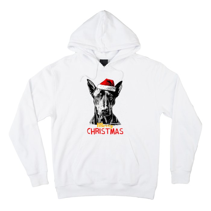 Doberman Santa Claus Hat Merry Christmas Dog Xmas Dogs Hoodie