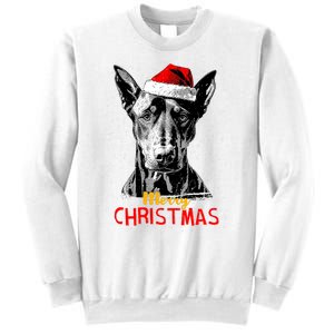 Doberman Santa Claus Hat Merry Christmas Dog Xmas Dogs Sweatshirt