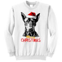 Doberman Santa Claus Hat Merry Christmas Dog Xmas Dogs Sweatshirt