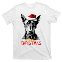 Doberman Santa Claus Hat Merry Christmas Dog Xmas Dogs T-Shirt