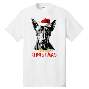 Doberman Santa Claus Hat Merry Christmas Dog Xmas Dogs Tall T-Shirt