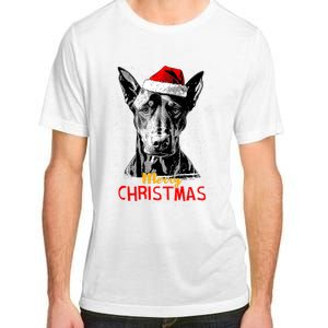 Doberman Santa Claus Hat Merry Christmas Dog Xmas Dogs Adult ChromaSoft Performance T-Shirt