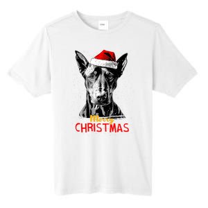 Doberman Santa Claus Hat Merry Christmas Dog Xmas Dogs Tall Fusion ChromaSoft Performance T-Shirt