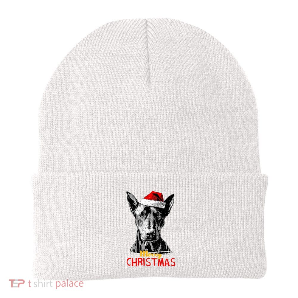 Doberman Santa Claus Hat Merry Christmas Dog Xmas Dogs Beanie
