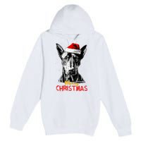 Doberman Santa Claus Hat Merry Christmas Dog Xmas Dogs Premium Pullover Hoodie