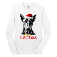 Doberman Santa Claus Hat Merry Christmas Dog Xmas Dogs Tall Long Sleeve T-Shirt