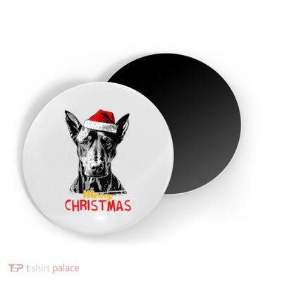 Doberman Santa Claus Hat Merry Christmas Dog Xmas Dogs Magnet
