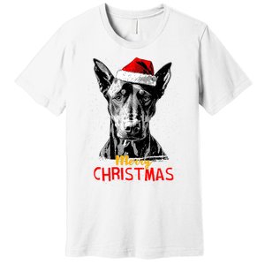 Doberman Santa Claus Hat Merry Christmas Dog Xmas Dogs Premium T-Shirt